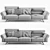 Modern Configurable Margot Sofa 3D model small image 2