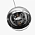 Nowodvorski Globe M 4953: Modern Chrome and Glass Pendant Light 3D model small image 4