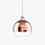 Globe Copper Pendant Light 3D model small image 3