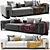 Sleek Modern Sofa Set 3D model small image 1