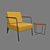 Modern Nova Chair and Coffee Table 3D model small image 1