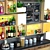 Colorful Alcohol Bar Set 3D model small image 4