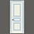 Turin 6 Classic: Elegant Interior Door with RAL 9010 Enamel Finish 3D model small image 2