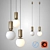 Minimalist Pawn Pendant Lamp 3D model small image 1