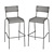 Modern Industrial Agape Bar Stool 3D model small image 5