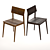 Classic Wood Dining Chair 3D model small image 1
