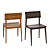 Classic Wood Dining Chair 3D model small image 7