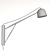 Elegant White Oak Crane Swing Lamp 3D model small image 9