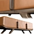 Luxury Leather Polo Sideboard 3D model small image 4