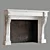 Modern Electric Fireplace: 1050x1467mm 3D model small image 1