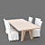 Sleek Flexform Monreale Dining Set 3D model small image 5