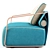 Elegant Adex Armchair by Belta Frajumar 3D model small image 2