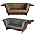 Riva 1920 Dynamik 2-Seat Sofa: Modern Elegance in Compact Design 3D model small image 1