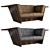 Riva 1920 Dynamik 2-Seat Sofa: Modern Elegance in Compact Design 3D model small image 3