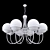 Elegant Bergamo 8-Light Chandelier 3D model small image 4