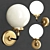 RH Bistro Globe Brass Sconce 3D model small image 3