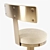 Title: Luxury Swivel Gold Bar Chair 3D model small image 2