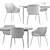 Modern Vienna Chair and Augusta Table: Stylish and Functional 3D model small image 2