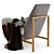 Elegant Timber Armchair: Okha NICCI 3D model small image 3