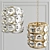Elegant Gold Pendant Chandelier 3D model small image 1