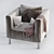 Cozy Lounge Armchair 3D model small image 2