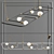 Modern Metal Chandelier: Boben 05 3D model small image 2