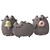 Adorable Cat Pillows - Set of 3 3D model small image 2