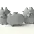 Adorable Cat Pillows - Set of 3 3D model small image 1
