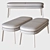 Sleek Caratos Bench: Modern Design 3D model small image 3