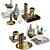 Elegant Decor Set: Books, Vases, Tray & Tom Dixon Candle 3D model small image 5