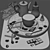 Sleek Coffee Set for Two 3D model small image 3