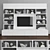 Modern TV Stand Set in Polys - 150546 3D model small image 1