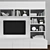 Modern TV Stand Set in Polys - 150546 3D model small image 2