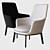 Sleek and Stylish Caratos Armchair 3D model small image 1