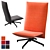 Knoll Pilot Modern Armchair 3D model small image 1