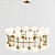 Glamorous Milk Bubble Ring Chandelier 3D model small image 3