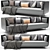 Sleek and Stylish Modern Sofa 3D model small image 3