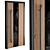 Elegant Wood & Glass Door 3D model small image 2