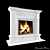 Elegant Marble Fireplace Portal 3D model small image 2