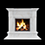Elegant Marble Fireplace Portal 3D model small image 3