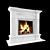 Elegant Marble Fireplace Portal 3D model small image 4