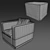 Luxury Minotti Suitcase Line & West: Stylish Chair and Ottoman 3D model small image 7