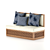 Sleek Saraye Sofa: 3DMax + FBX 3D model small image 2