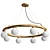 Satin Brass Orb Chandelier 3D model small image 2