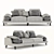 Modern Fabric Sofa | 3Dmax & Corona Compatible 3D model small image 1