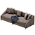 Elegant Candice Sofa - Luxurious Comfort 3D model small image 2