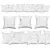 Elegant Sofa Cushion Set 3D model small image 4