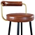 Sleek Block Bar Stool 3D model small image 2