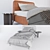 Elegant Ditre Italia ARIS Single Bed 3D model small image 3