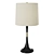 Elegant Walnut and Brass Table Lamp 3D model small image 1
